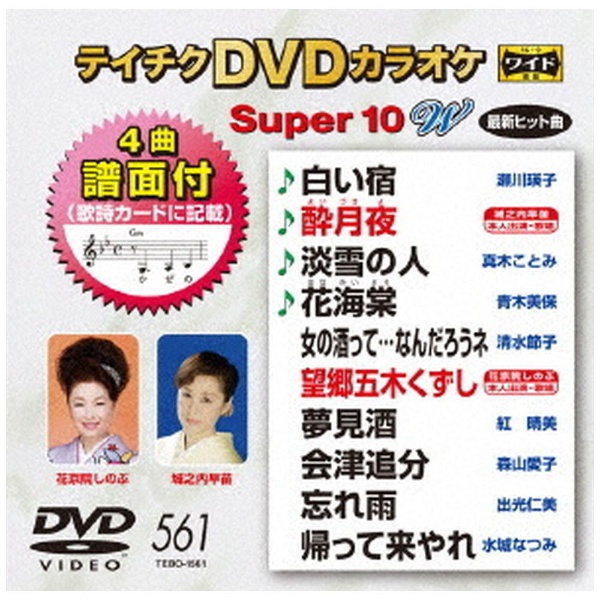 テイチクDVDカラオケ スーパー10 W 定番スタイル 561 DVD デポー