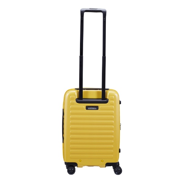 mustard yellow suitcase