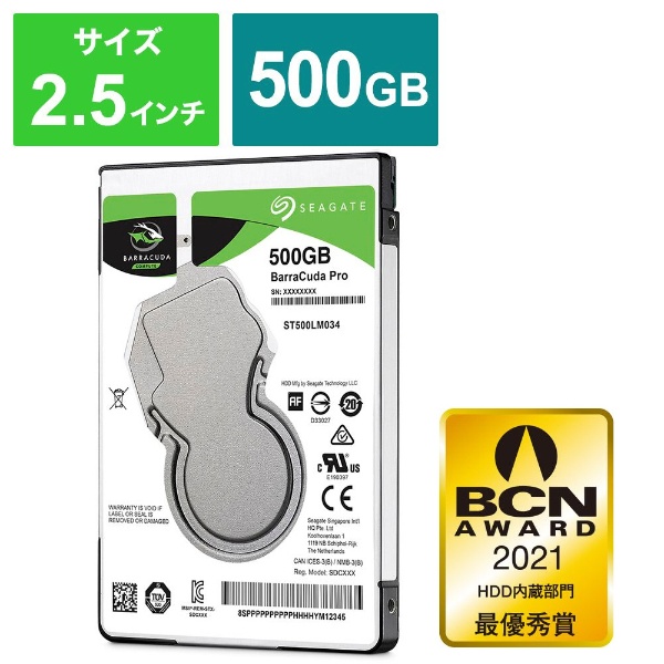 ST500LM034 内蔵HDD SATA接続 BarraCuda Pro2.5 [500GB /2.5インチ