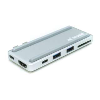 yMacBook PropzmUSB-C2 IXX SDJ[hXbg / HDMI / USB-A2 / USB-C / Thunderbolt 3n@3.1ϊA_v^ AM-TC2D01S Vo[ [USB Power DeliveryΉ]