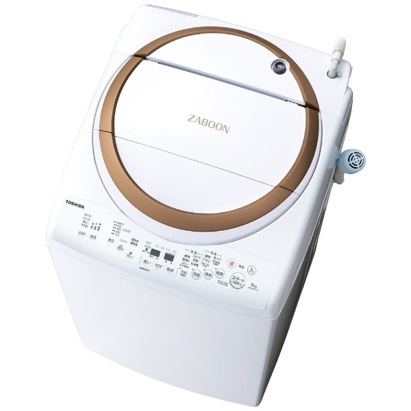 AW-9V7-T 縦型洗濯乾燥機 ZABOON（ザブーン） ブラウン [洗濯9.0kg /乾燥4.5kg /ヒーター乾燥(排気タイプ) /上開き]  【お届け地域限定商品】