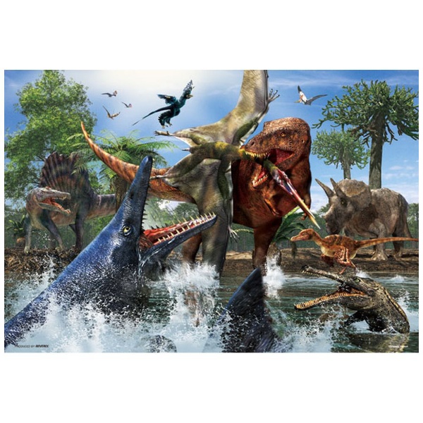  ジグソーパズル 40-006 ティラノサウルス VS モササウルス ラージピース