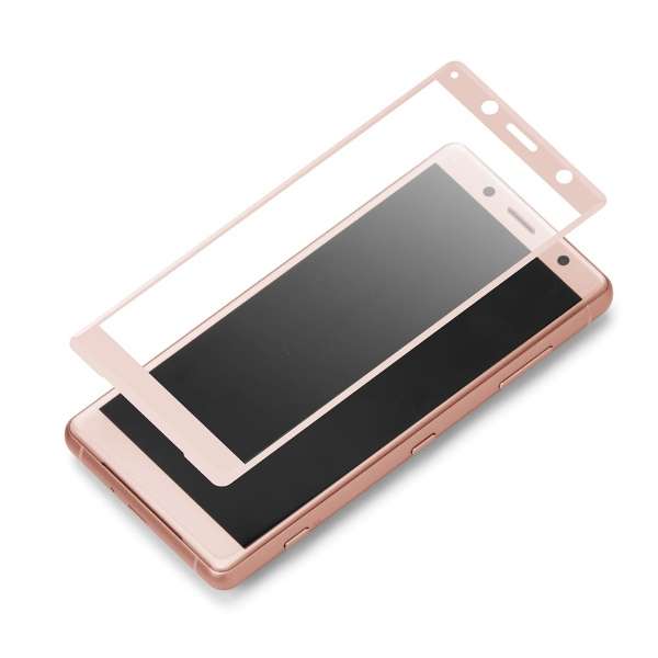Xperia XZ2 Compact 3D液晶全盘保护玻璃PET架子PG-XZ2CGL04粉红_2