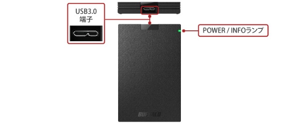 HD-PCG1.0U3-BBA 外付けHDD ブラック [1TB /ポータブル型] BUFFALO