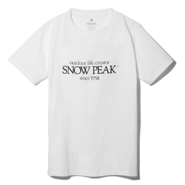 男女兼用 Tシャツ 60th Logo Tshirt 2(Lサイズ/ホワイト)TS-18AU60204WH スノーピーク｜snow peak 通販 |  ビックカメラ.com