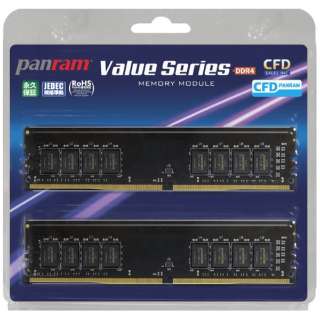 ݃@fXNgbvp CFD Panram DDR4-2400 288pin DIMM 16GB 8GB~2g W4U2400PS-8G [DIMM DDR4 /8GB /2]