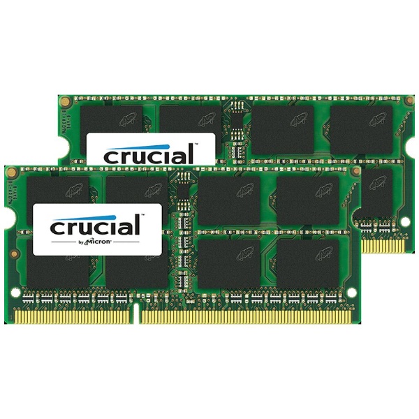 ビックカメラ.com - 増設メモリ　ノート用 Crucial スタンダードモデル DDR3L-1600 204pin SO-DIMM 8GB  4GB×2枚組 W3N1600CM-4G [SO-DIMM DDR3 /4GB /2枚]