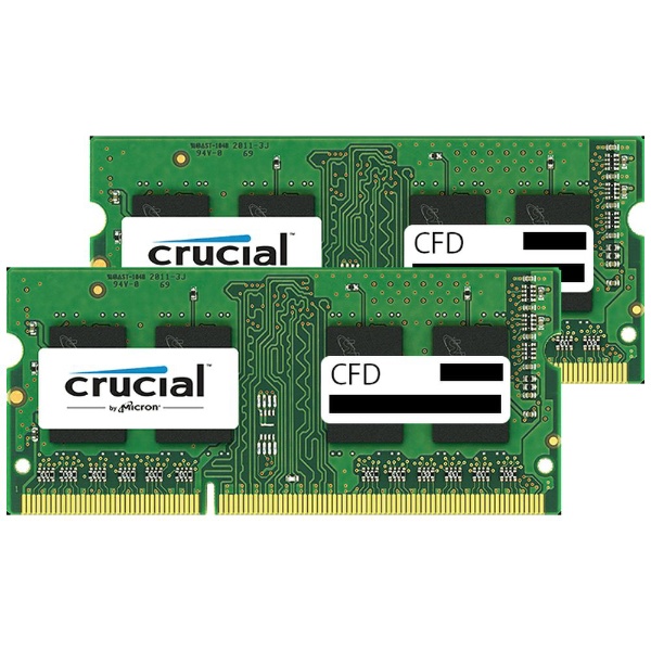 増設メモリ ノート用 Crucial グランドセール スタンダードモデル DDR3L-1600 204pin SO-DIMM 2GB×2枚組 4GB 公式サイト 2枚 2GB W3N1600CM-2G DDR3
