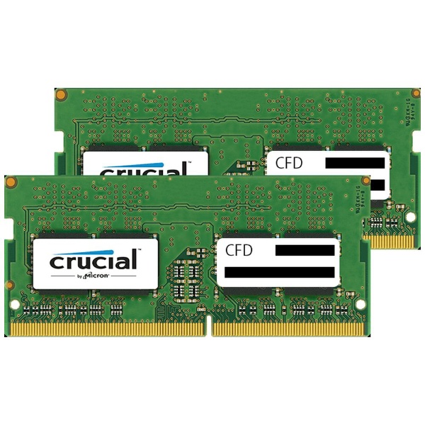ビックカメラ.com - 増設メモリ　ノート用 Crucial スタンダードモデル DDR4-2400 260pin SO-DIMM 16GB  8GB×2枚組 W4N2400CM-8G [SO-DIMM DDR4 /8GB /2枚]