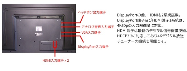 液晶モニター ブラック D491UB [49型 /4K(3840×2160） /ワイド] ドウシシャ｜DOSHISHA 通販