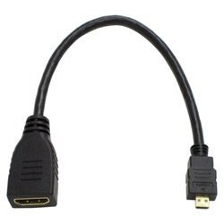 HDMI変換・延長プラグ Ainex ブラック AMC-UHD [HDMI⇔MicroHDMI