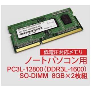 ݃@m[gp\Rp PC3L-12800(DDR3L-1600) 204Pin SODIMM 8GB~2g df ADS12800N-L8GW [SO-DIMM DDR3 /8GB /2]