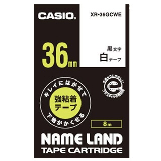 ビックカメラ.com - 強粘着テープ NAME LAND（ネームランド） 白 XR-36GCWE [黒文字 /36mm幅]