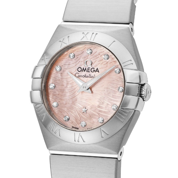 オメガ OMEGA 123.10.24.60.57.002 ピンクシェル /ダイヤモンド レディース 腕時計