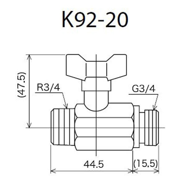 K92-20-JAN ボールバルブ20 KVK｜ケーブイケー 通販