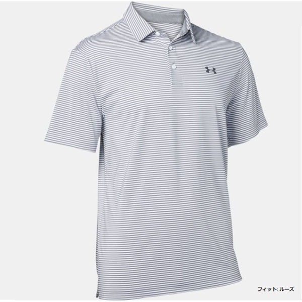 メンズ ゴルフ ポロシャツ UAプレイオフポロ(SMサイズ/WT×OC×RY 