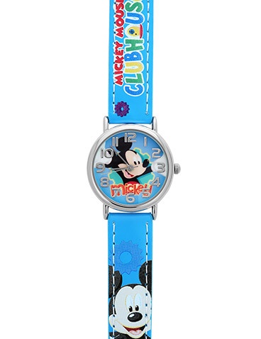 【冬セール】【天然ダイヤモンド使用】ディズニー ミッキー 腕時計【ライトブルー】 時計