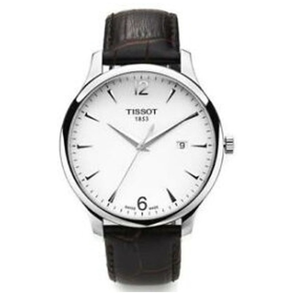 【スマホ】TISSOT(ティソ) 腕時計■美品 - T063610A メンズ 革ベルト 白 ティソ