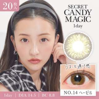 秘密糖果魔术一日NO.14 hezeru(20张装)[secret candymagic 1day/有色隐形眼镜]