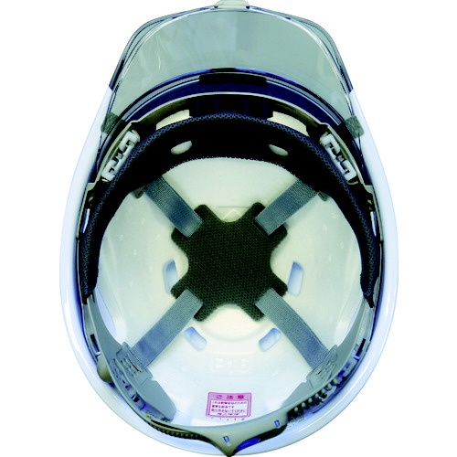 特大型ヘルメット 大型シールド面付 溝付 透明ひさし付 ホワイト/透明