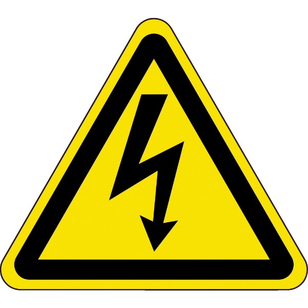 緑十字 ＪＩＳ規格ステッカー標識 高電圧警告マーク ５０ｍｍ三角 １０