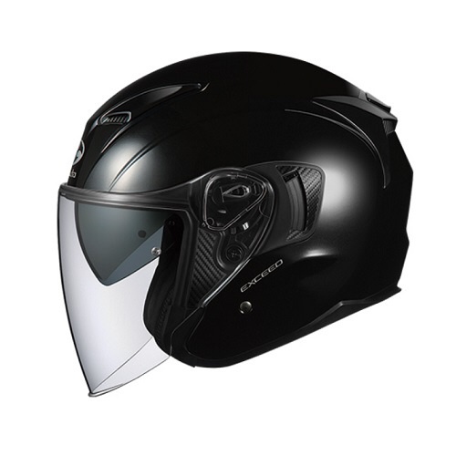EXCEED オープンフェイスヘルメット ブラックメタリック Lサイズ(59