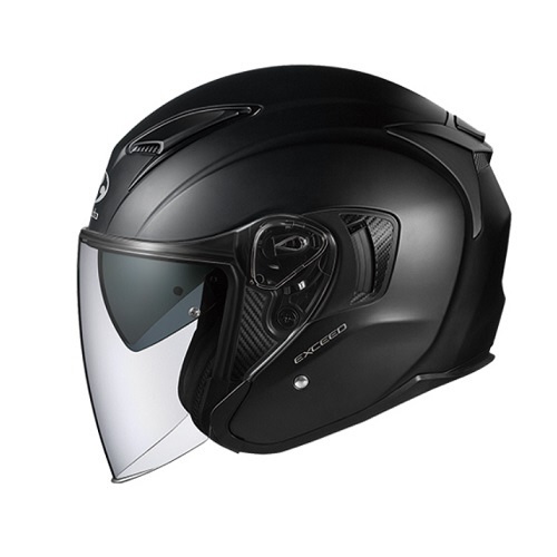 EXCEED オープンフェイスヘルメット フラットブラック Mサイズ(57-58cm