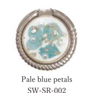 COLLABORN Smartphone ring Pale blue petals yïׁAOsǂɂԕiEsz