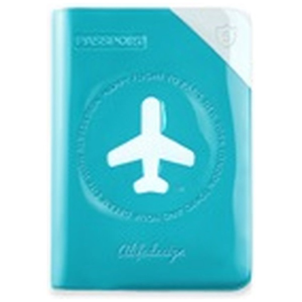 パスポートカバー HAPPY FLIGHT SHIELD PASSPOR Cブルー 84％以上節約 スキミング防止機能付 SNCF-122-4 超熱 COVER