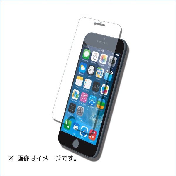 iPhone8 7 オーバーのアイテム取扱☆ 用液晶保護ガラスシートフラットタイプ B03-23304TP お買い得品 ブルーライトカット