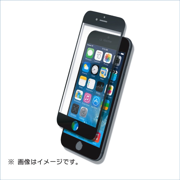 iPhone8 海外輸入 定番から日本未入荷 7 Plus用液晶保護ガラスシートフルカバータイプ ウルトラハードコート B04-33302BK