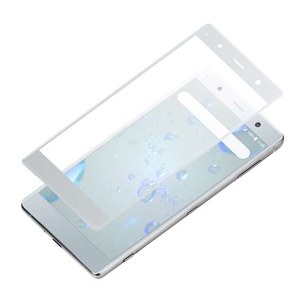 供XperiaXZ2 Premium使用的3D液晶全盘保护玻璃PET架子PG-XZ2PGL08SV银_2