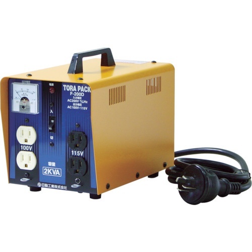 日動 変圧器 降圧専用カセットコンセントトラパック 3KVA NTB300DCC - 3