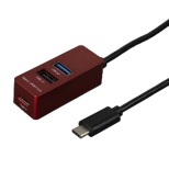 UH-C3123 USBハブ レッド [バスパワー /3ポート /USB 3.1 Gen1対応]