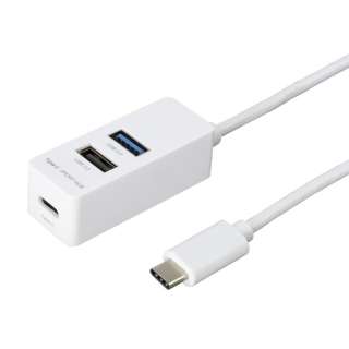 UH-C3123 USBハブ ホワイト [バスパワー /3ポート /USB 3.1 Gen1対応]_1