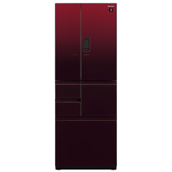 SJ-GX50E-R 冷蔵庫 プラズマクラスター冷蔵庫 グラデーションレッド [6ドア /観音開きタイプ /502L] 【お届け地域限定商品】