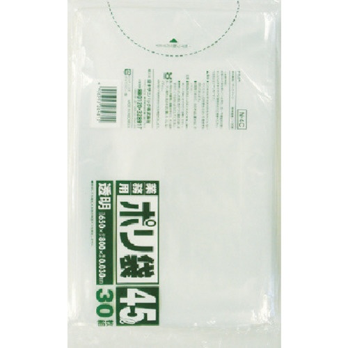 ガーデンオーシャンの-日本サニパック ポリゴミ袋 N-43 透明 45L 10枚