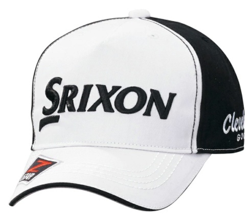 ゴルフキャップ SRIXON スリクソン 5方型キャップ(フリーサイズ：56～60cm/ホワイト×ブラック) SMH7132X