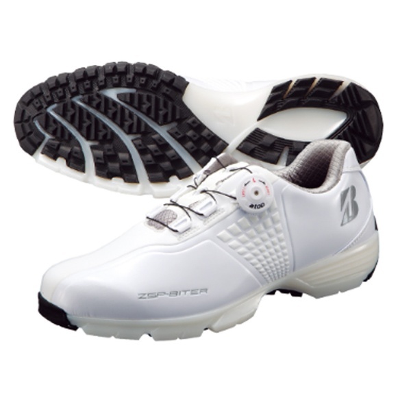 27.5cm男子的高尔夫球鞋TOUR B ZSP-BITER TOUR(白金属)SHG650[鞋宽度:3E]普利司通|普利司通邮购 