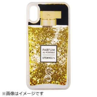 iPhone X TPU Perfume Golden Glitter
