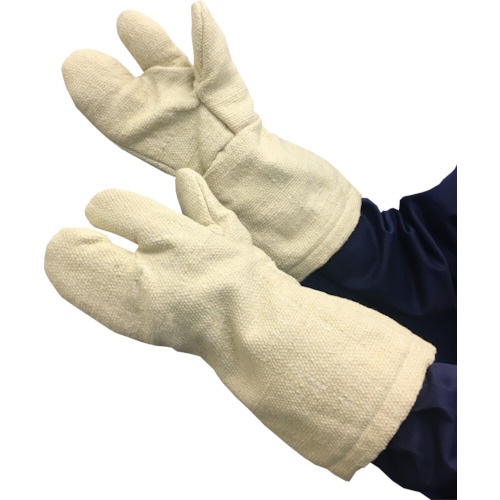 ＴＲＵＳＣＯ 生体溶解性セラミック耐熱手袋 ３本指タイプ トラスコ