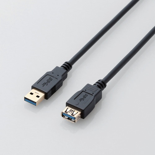 USB3.0ｹｰﾌﾞﾙ/A-A延長ﾀｲﾌﾟ/ｽﾀﾝﾀﾞｰﾄﾞ/1.5m/ﾌﾞﾗｯｸ USB3-E15XBK