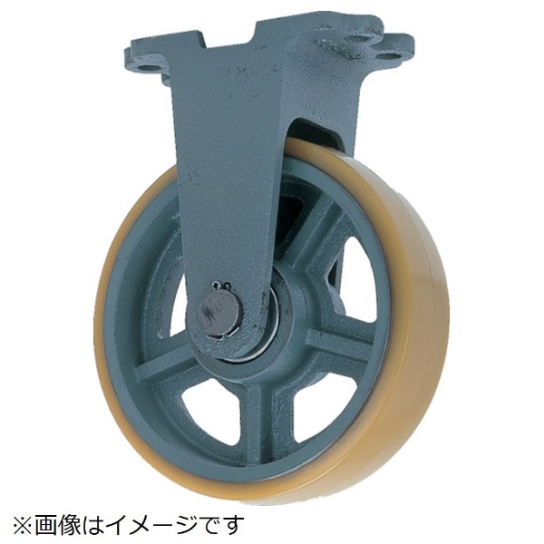 ヨドノ 鋳物重荷重用ウレタン車輪ベアリング入 ＵＨＢ１５０Ｘ６５