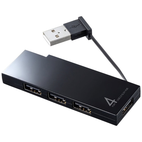 海外 USB-2H416BK USB-Aハブ ブラック 最新号掲載アイテム バスパワー 4ポート USB2.0対応