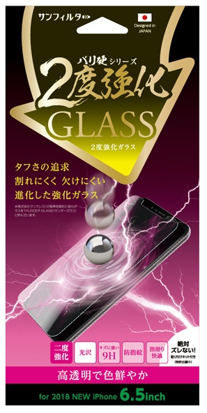 《週末限定タイムセール》 iPhone XS Max 6.5インチ 画面サイズ 光沢 爆買い新作 二度強化ガラス