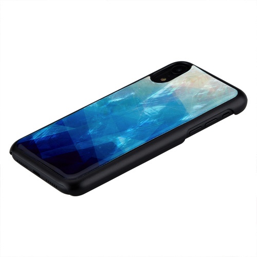 Iphone Xr 6 1インチ用 ブルー ふるさと割 天然貝ケース グラデーション