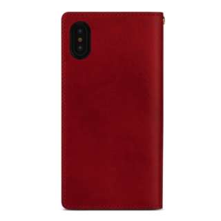 iPhone XS Max 6.5C`p ITALY COW LEATHER CASE RED