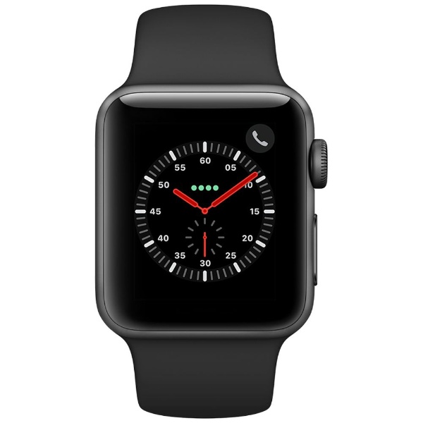 Apple Watch Series 3（GPS + Cellularモデル）- 38mmスペースグレイ 