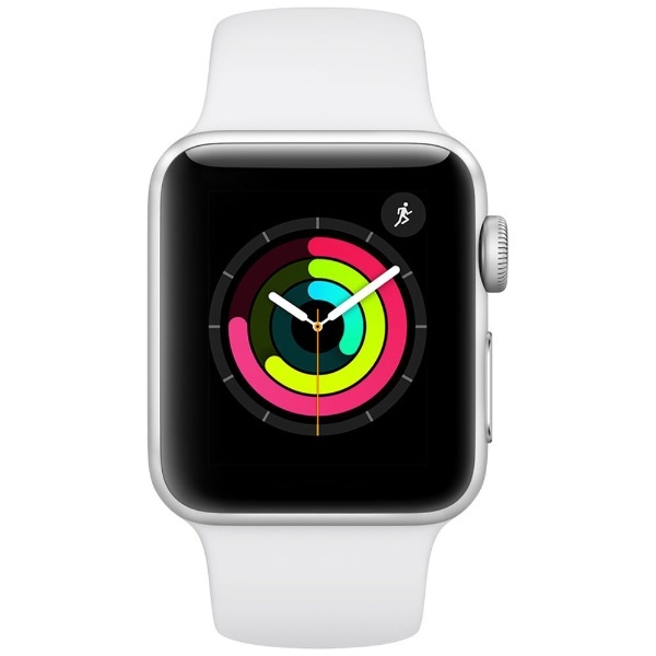 Apple Watch Series 3（GPSモデル）- 38mmシルバーアルミニウムケースとホワイトスポーツバンド MTEY2J/A アップル｜ Apple 通販