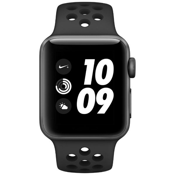 Apple Watch Nike+ Series 3（GPSモデル）-  38mmスペースグレイアルミニウムケースとアンスラサイト/ブラックNikeスポーツバンド MTF12J/A